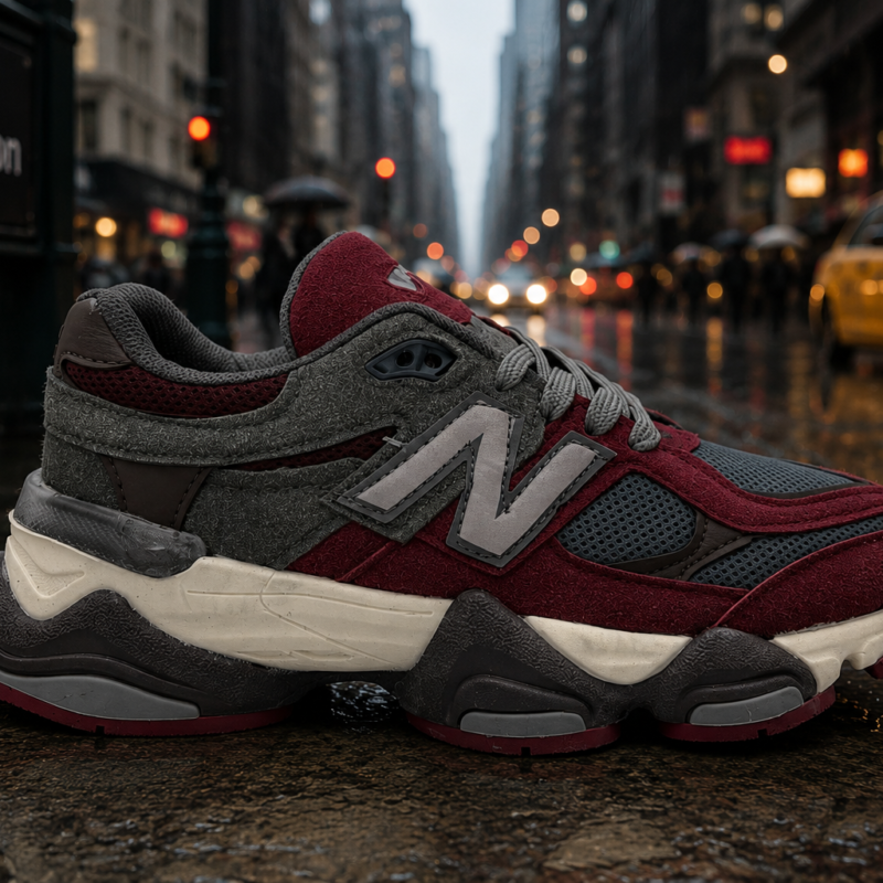 New Balance  – Стилни Chunky Маратонки в Бордо и Сиво
