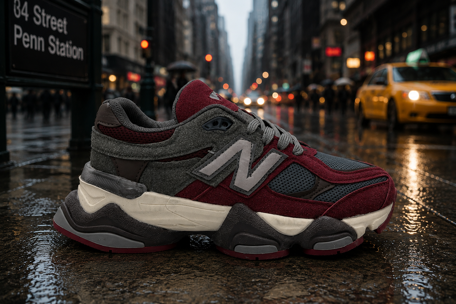 New Balance – Стилни Chunky Маратонки в Бордо и Сиво