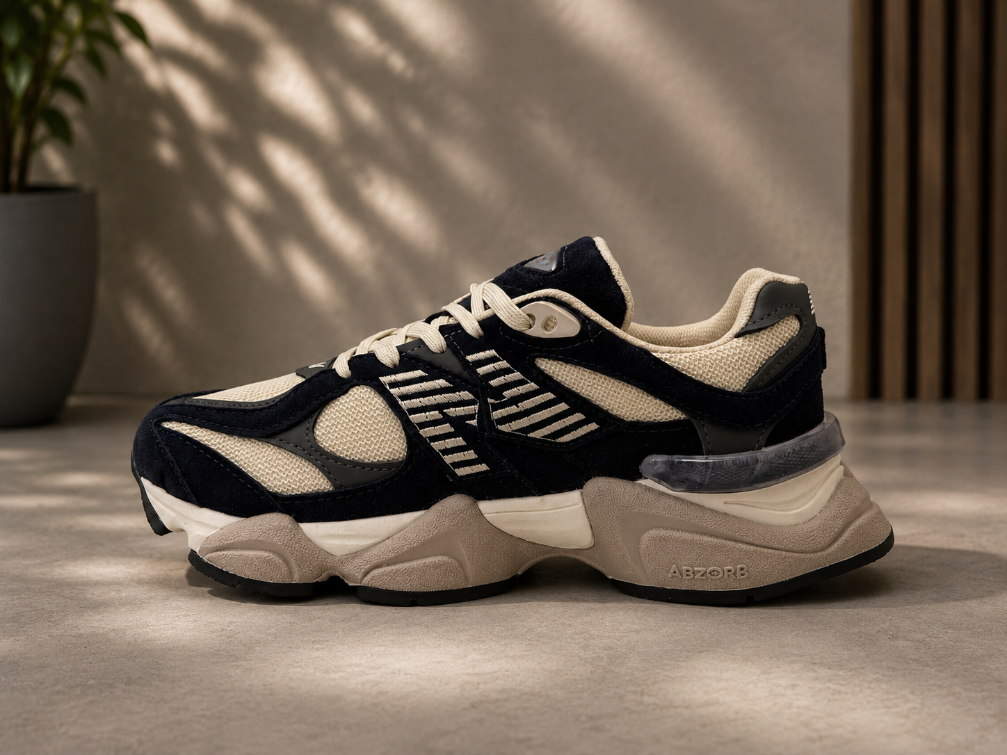 New Balance 9060 Navy Cream - Image 3