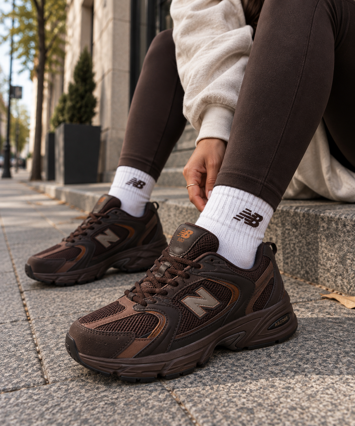 0e43e3dd-a203-400a-ba04-9308860e3d07 Дамски маратонки New Balance 530 – кафяви - Image 1