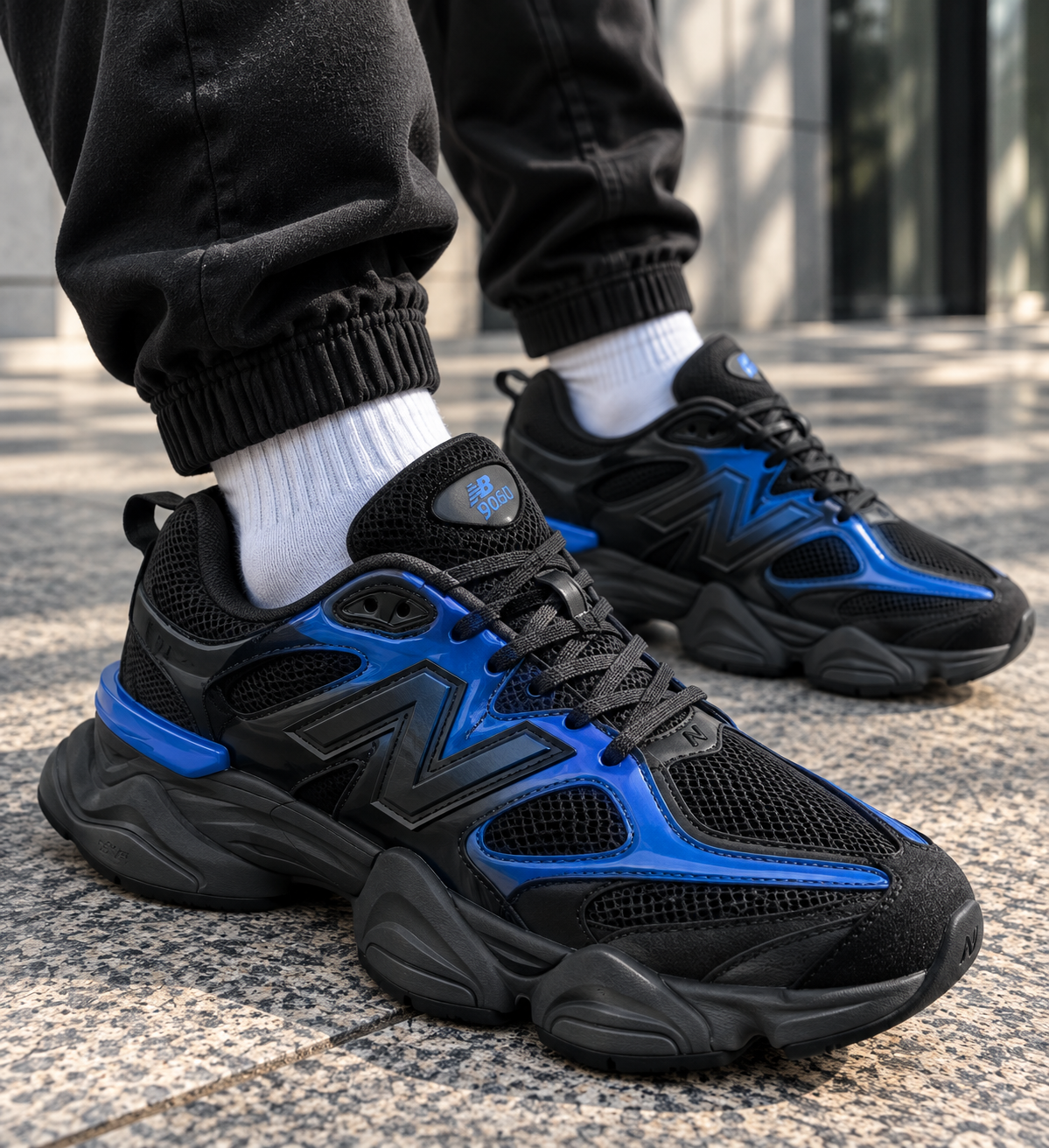 0ebdeaaf-2aa1-4c77-afa6-fa83b6b93572 Мъжки маратонки New Balance 9060 – черно и синьо - Image 1