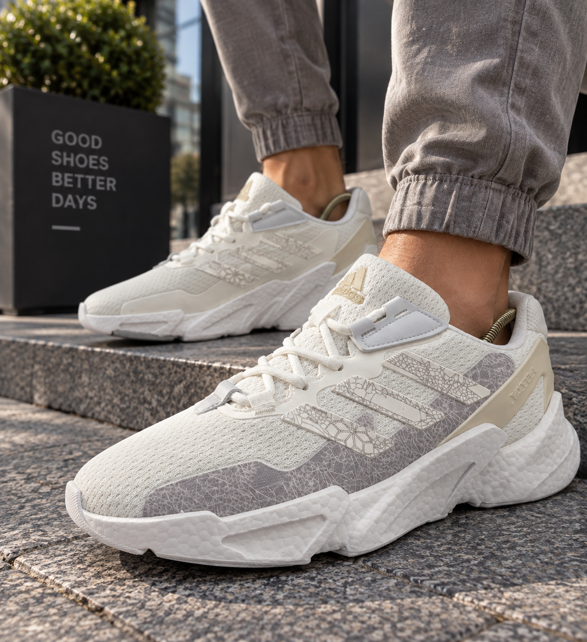 3f1f5731-d1b1-4d0d-b304-628f8941038c Маратонки Adidas X9000L4 в бяло и сиво - Image 1
