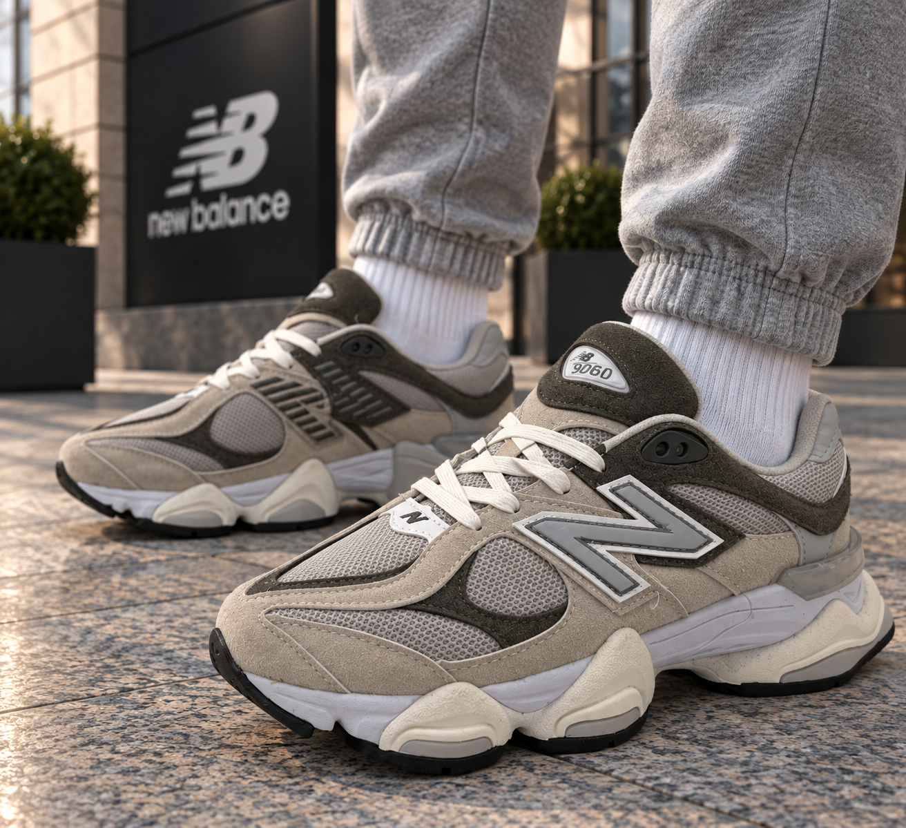 4bbf0e8a-3d29-495b-843f-92109121059c Мъжки маратонки New Balance 9060 – бежово и сиво - Image 1