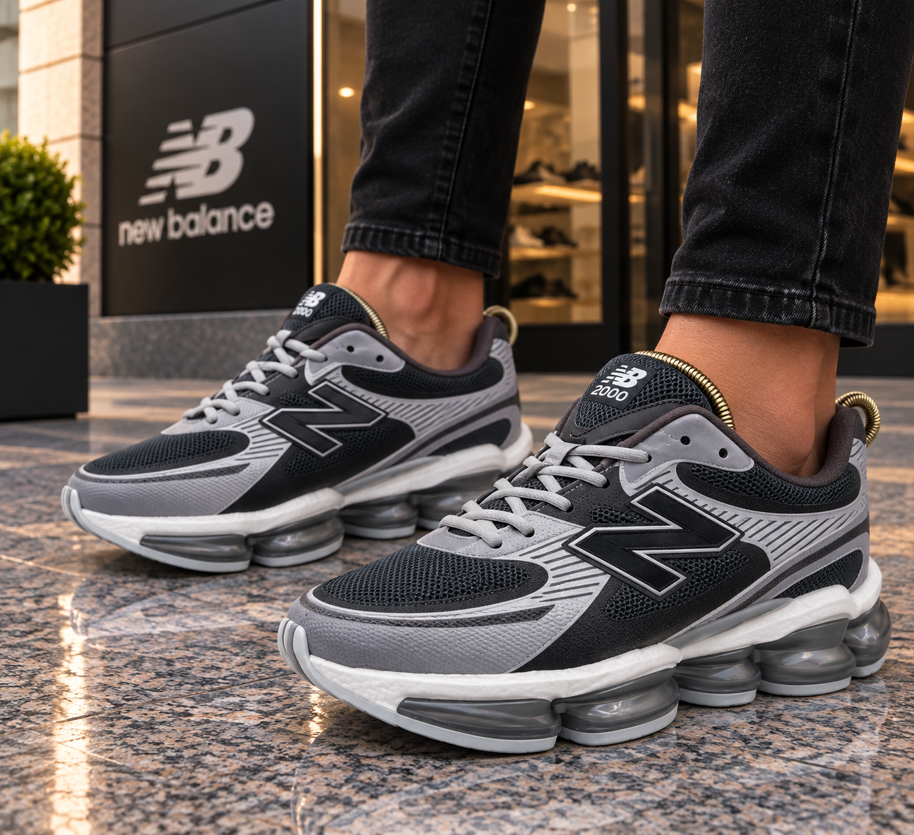 54f58ef1-6afe-47d8-b011-444d1e75003c Мъжки маратонки New Balance 2000 – сиво и бяло - Image 1